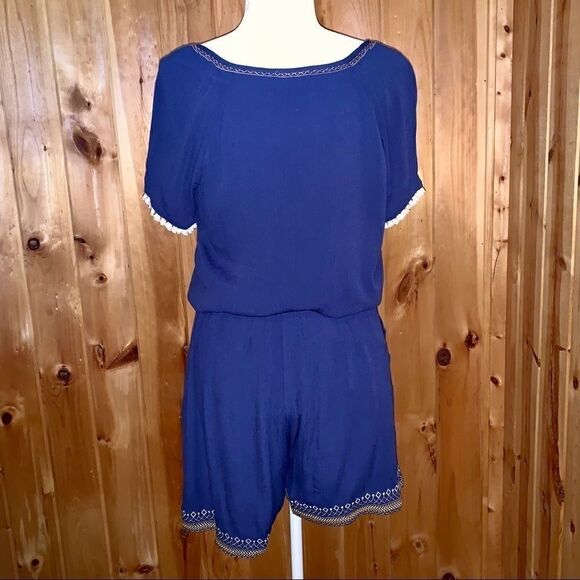 Spenser Jeremy NWOT blue embroidered romper size 6 - Picture 5 of 8